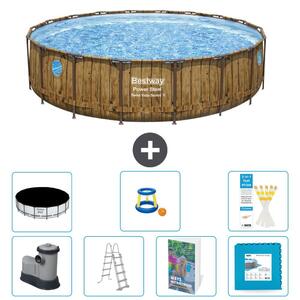 Bestway Power Steel, piscina rotonda - 549x122 cm - composta da 6 parti, modello S570