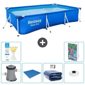 Bestway Steel Pro, piscina rettangolare - 300x201x66 cm - composta da 5 parti, modello S272