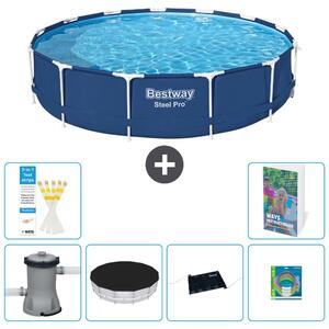 Piscina gonfiabile Bestway Steel Pro, rotonda, dimensioni 396x84 cm, composta da 5 parti, modello S211
