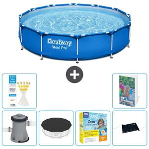 Piscina gonfiabile Bestway Steel Pro, rotonda, dimensioni 366x76 cm, composta da 5 parti, modello S234