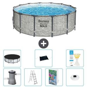 Piscina gonfiabile Bestway Steel Pro MAX, rotonda, 427x122 cm, composta da 6 parti, modello S598