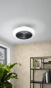 Ventilatore da soffitto LED integrato Sayulita, bianco, nero , con telecomando EGLO