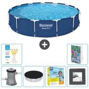 Piscina gonfiabile Bestway Steel Pro, rotonda, dimensioni 396x84 cm, composta da 5 parti, modello S259
