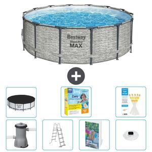 Piscina gonfiabile Bestway Steel Pro MAX, rotonda, 427x122 cm, composta da 6 parti, modello S526