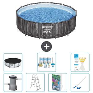 Piscina gonfiabile Bestway Steel Pro MAX, rotonda, 427x107 cm, composta da 6 parti, modello S658