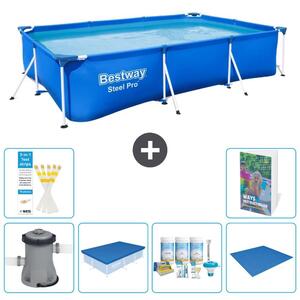 Bestway Steel Pro, piscina rettangolare - 300x201x66 cm - composta da 5 parti, modello S251