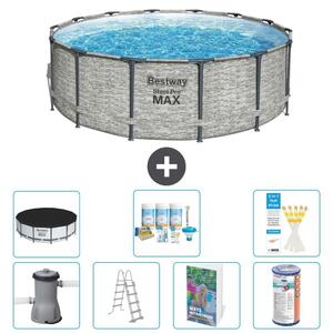 Piscina gonfiabile Bestway Steel Pro MAX, rotonda, 427x122 cm, composta da 6 parti, modello S556