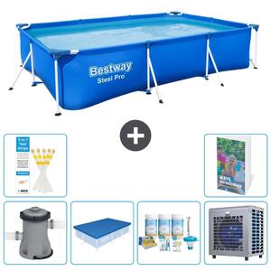 Bestway Steel Pro, piscina rettangolare - 300x201x66 cm - composta da 5 parti, modello S264