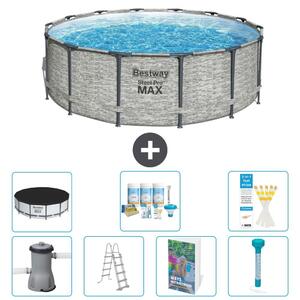 Piscina gonfiabile Bestway Steel Pro MAX, rotonda, 427x122 cm, composta da 6 parti, modello S574