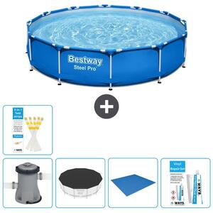 Bestway Steel Pro, piscina in acciaio, forma rotonda - 366x76 cm - composta da 6 parti, modello S22748