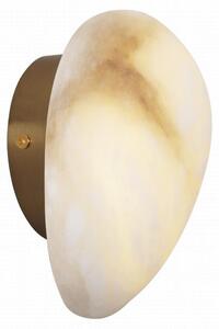 Applique LED in alabastro NUVIA, color oro-crema, 5 W, luce calda, 450 lm, pietra, dimensioni: 18x18x8 cm, IP20, Maxlight