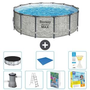Piscina gonfiabile Bestway Steel Pro MAX, rotonda, 427x122 cm, composta da 6 parti, modello S546