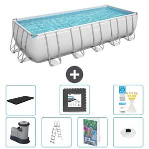 Bestway Power Steel, piscina rettangolare - 640x274x132 cm - composta da 6 parti, modello S608