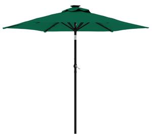 Ombrellone Giardino con Palo in Acciaio Verde 225x225x212 cm