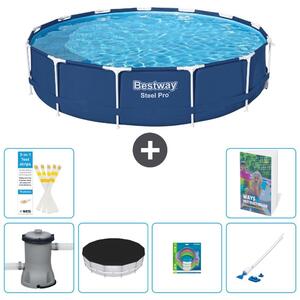 Piscina gonfiabile Bestway Steel Pro, rotonda, dimensioni 396x84 cm, composta da 5 parti, modello S269