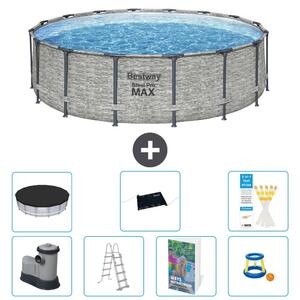 Piscina gonfiabile Bestway Steel Pro MAX, rotonda, 488x122 cm, composta da 6 parti, modello S559