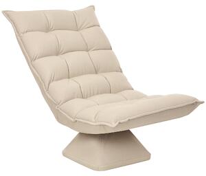Bodenstuhl - Poltrona da pavimento 839-423V00BG - Pieghevole - Schienale regolabile - Imbottita - Girevole - Rivestita in tessuto - Colore beige