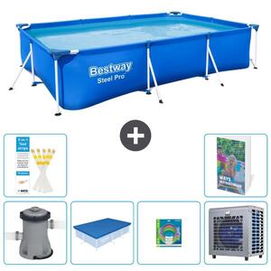Bestway Steel Pro, piscina rettangolare - 300x201x66 cm - composta da 5 parti, modello S338