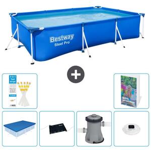 Bestway Steel Pro, piscina rettangolare - 300x201x66 cm - composta da 5 parti, modello S154