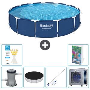 Piscina gonfiabile Bestway Steel Pro, rotonda, dimensioni 396x84 cm, composta da 5 parti, modello S283