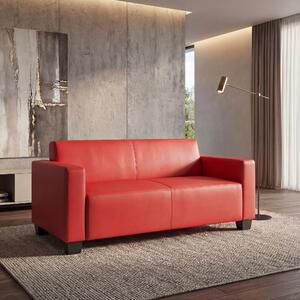 Divano modulare a 2 posti divano Lyon lounge divano in ecopelle 136cm ~ rosso
