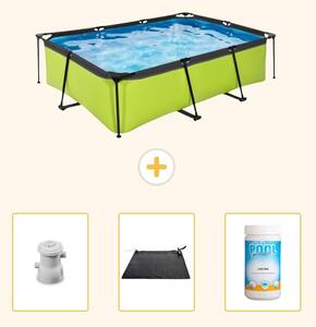 Piscina fuori terra rettangolare - 220x150x65 cm - 4 pezzi - Modello SCB80