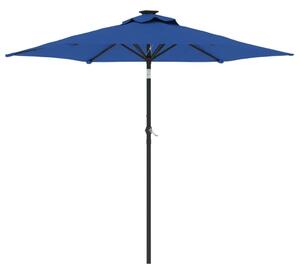 Ombrellone Giardino con Palo in Acciaio Azzurro 225x225x212 cm