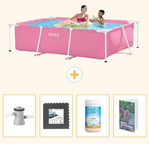 Piscina fuori terra rettangolare - 220x150x60 cm - 5 pezzi - Modello SCB125