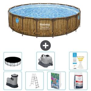 Bestway Power Steel, piscina rotonda - 549x122 cm - composta da 6 parti, modello S649