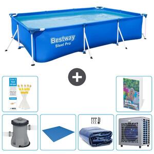 Bestway Steel Pro, piscina rettangolare - 300x201x66 cm - composta da 5 parti, modello S278