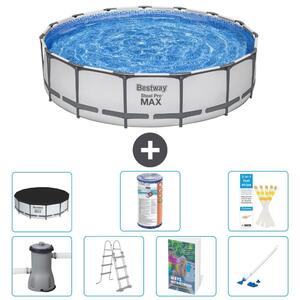 Bestway Steel Pro MAX, piscina in acciaio, forma rotonda - 457x122 cm - 6 pezzi, modello S549
