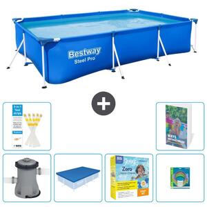 Bestway Steel Pro, piscina rettangolare - 300x201x66 cm - composta da 5 parti, modello S231