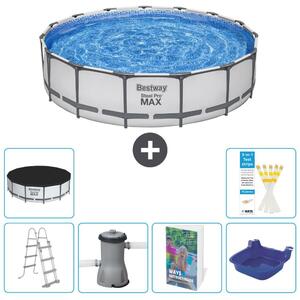 Piscina gonfiabile Bestway Steel Pro MAX, rotonda, 457x122 cm, composta da 5 parti, modello S662