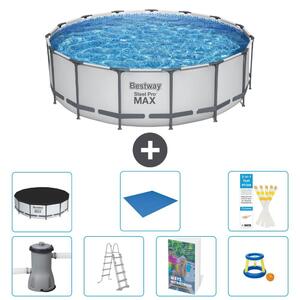 Piscina gonfiabile Bestway Steel Pro MAX, rotonda, 488x122 cm, composta da 6 parti, modello S568