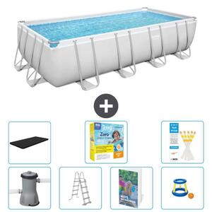 Bestway Power Steel, piscina rettangolare - 488x244x122 cm - composta da 6 parti, modello S529
