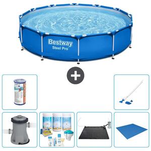 Bestway Steel Pro, piscina in acciaio, forma rotonda - 366x76 cm - composta da 7 elementi, modello S22102