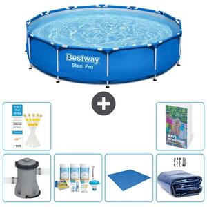 Piscina gonfiabile Bestway Steel Pro, rotonda, dimensioni 366x76 cm, composta da 5 parti, modello S289