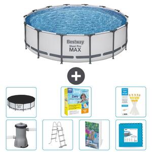 Piscina gonfiabile Bestway Steel Pro MAX, rotonda, 427x122 cm, composta da 6 parti, modello S566