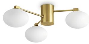Ideal Lux Hermes PL3 D60 lampada a soffitto moderna in vetro bianco
