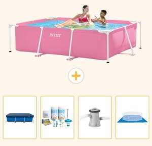 Piscina fuori terra rettangolare - 220x150x60 cm - 5 pezzi - Modello SCB1