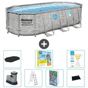 Bestway Power Steel, piscina ovale - 549x274x122 cm - composta da 6 parti, modello S582
