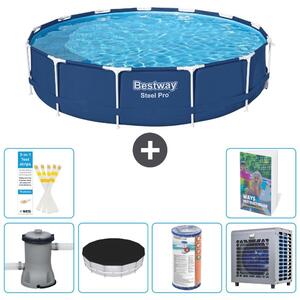 Piscina gonfiabile Bestway Steel Pro, rotonda, dimensioni 396x84 cm, composta da 5 parti, modello S203