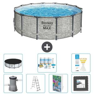 Piscina gonfiabile Bestway Steel Pro MAX, rotonda, 427x122 cm, composta da 6 parti, modello S581
