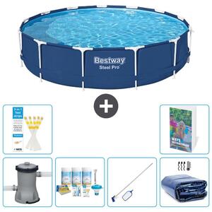 Piscina gonfiabile Bestway Steel Pro, rotonda, dimensioni 396x84 cm, composta da 5 parti, modello S267