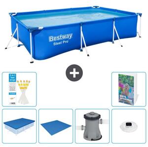 Bestway Steel Pro, piscina rettangolare - 300x201x66 cm - composta da 5 parti, modello S74