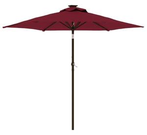 Ombrellone Giardino con Palo Acciaio Rosso Bordò 225x225x212 cm