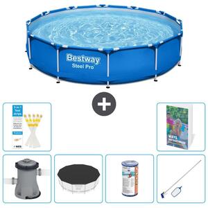 Bestway Steel Pro, piscina in acciaio, rotonda - 366x76 cm - composta da 5 parti, modello S304