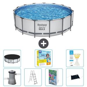Piscina gonfiabile Bestway Steel Pro MAX, rotonda, 488x122 cm, composta da 6 parti, modello S582