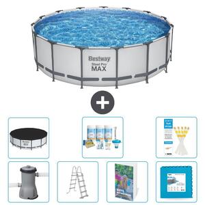 Piscina gonfiabile Bestway Steel Pro MAX, rotonda, 488x122 cm, composta da 6 parti, modello S536