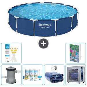 Piscina gonfiabile Bestway Steel Pro, rotonda, dimensioni 396x84 cm, composta da 5 parti, modello S302